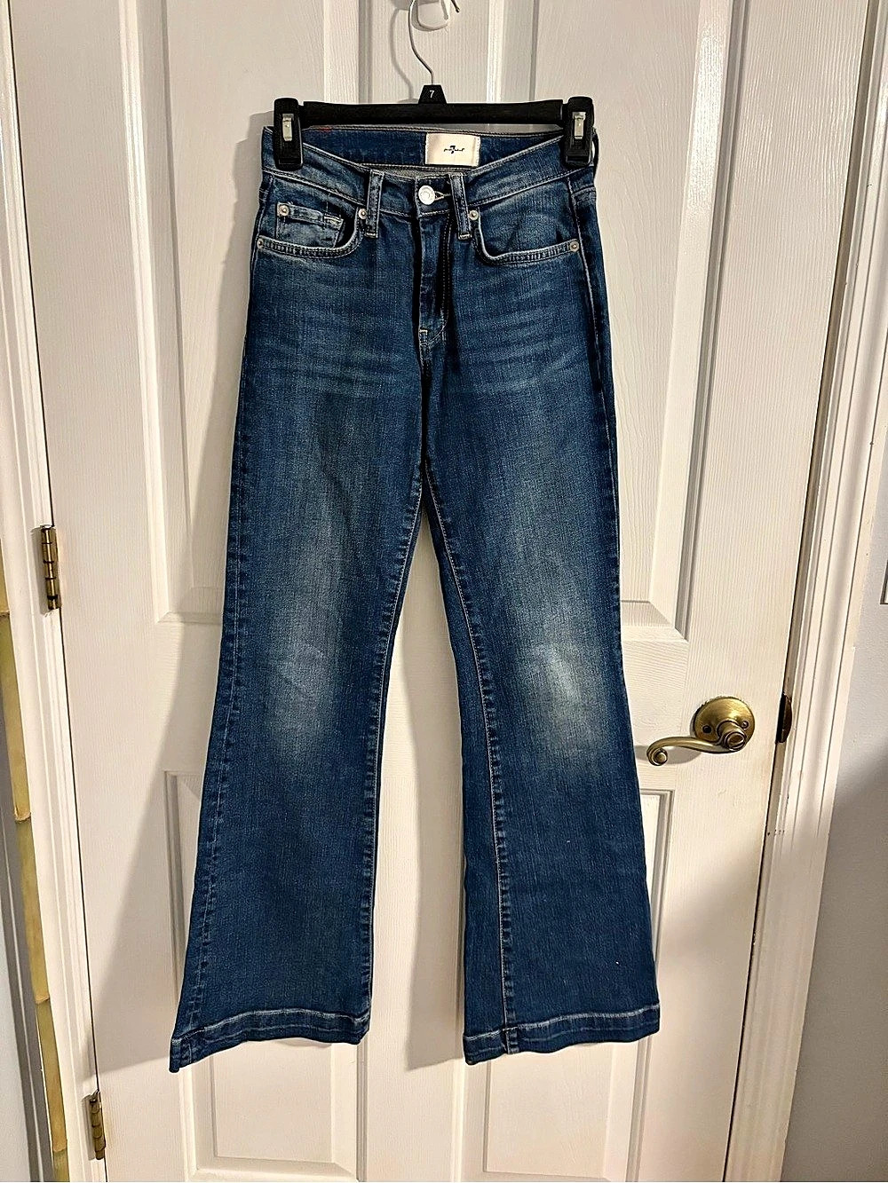 7 For All Mankind Dojo Flare Jeans Flare Jeans in Blue Waist 23